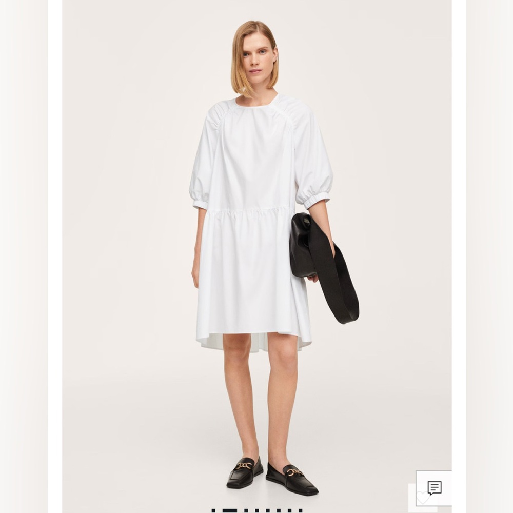 Mango poplin dress